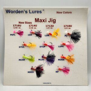 Yakima Bait Wordens Lures Maxi Jig Sample Display Board 818494 b